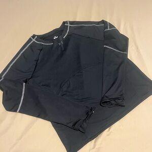 Under Armour Black Performance Top with Gray Stitching